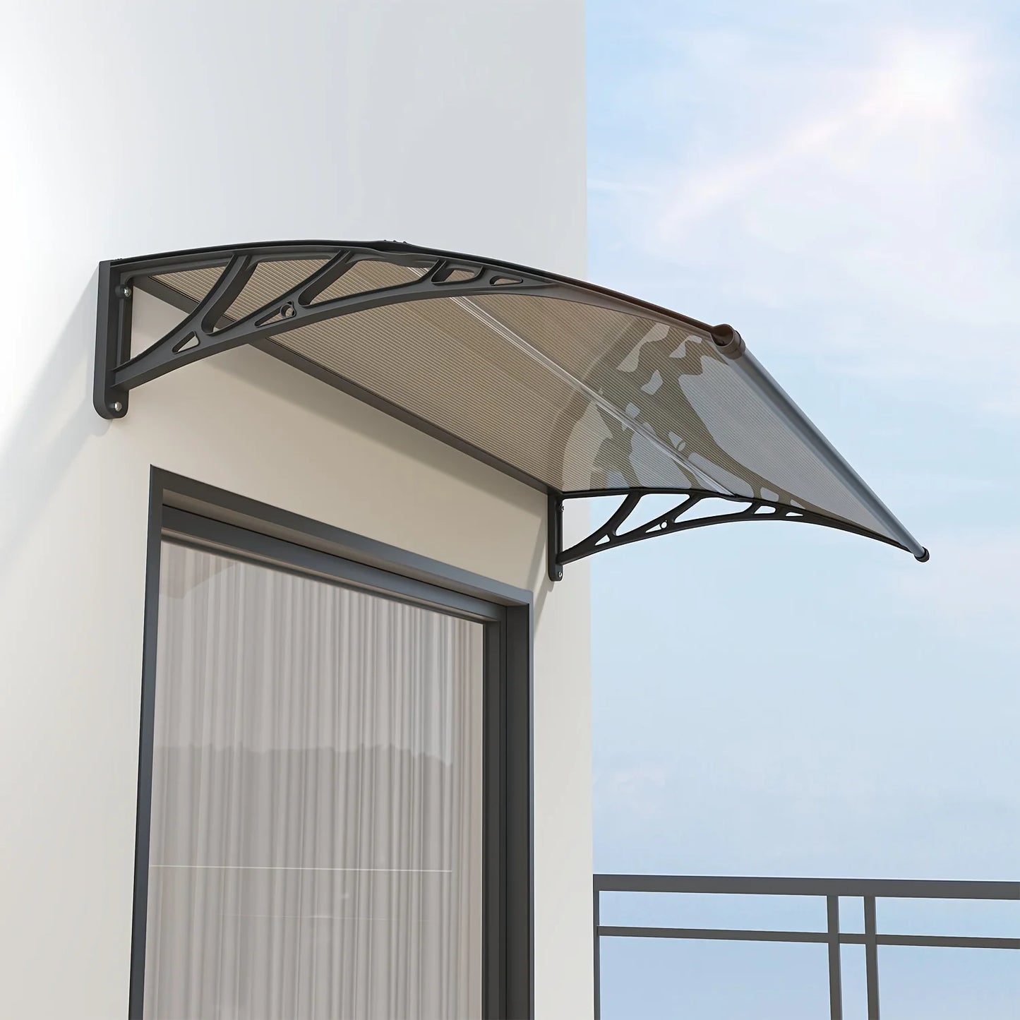 Awning Canopy for Door Window UV Rain Snow Sunlight Protection Polycarbonate Hollow Sheet Outdoor canopy Easy Install