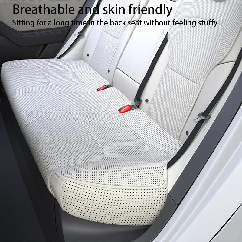 Car Seat Mats For Tesla Model Y Juniper 2025 Breathable All Season Back Seat Pad Protector Covers Nappaleather Cushion Accessori