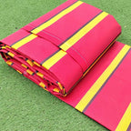 Retractable Patio Awning Replacement Fabric Cloth, Durable Exterior Sunshade, Canopy Cloth, Red and Orange Strips, RV Blind, 10