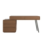 Home desktop rotating desk modern minimalist walnut corner small apartment solid wood computer desk desk dresser