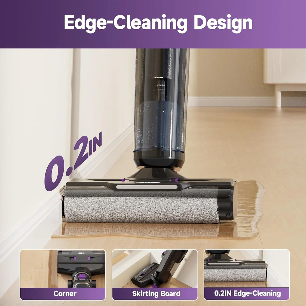 Redkey W15 Wireless Wet and Dry Vacuum Cleaner 3 in 1 Cordless Vacuum Mop with Self-Washing Edge Cleaning 35min Runtime