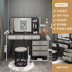 Luxury Dressing Table Comfortable Vanity Makeup Desk LED Large Mirror Drawer for Bedroom Wood Furniture Chest of Drawers Home