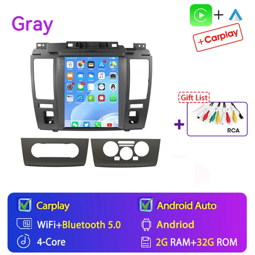 For Nissan Tiida Versa 2004 2005 - 2013 for Tesla Style 9.7" Android 15 Car Android auto Wireless Carplay Radio GPS Navi NO DVD