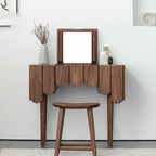 brown stool luxury dresser eithe bedroom girl Large Wooden Hotel Dressing Table Storage Makeup Schminktisch Bedroom Furniture