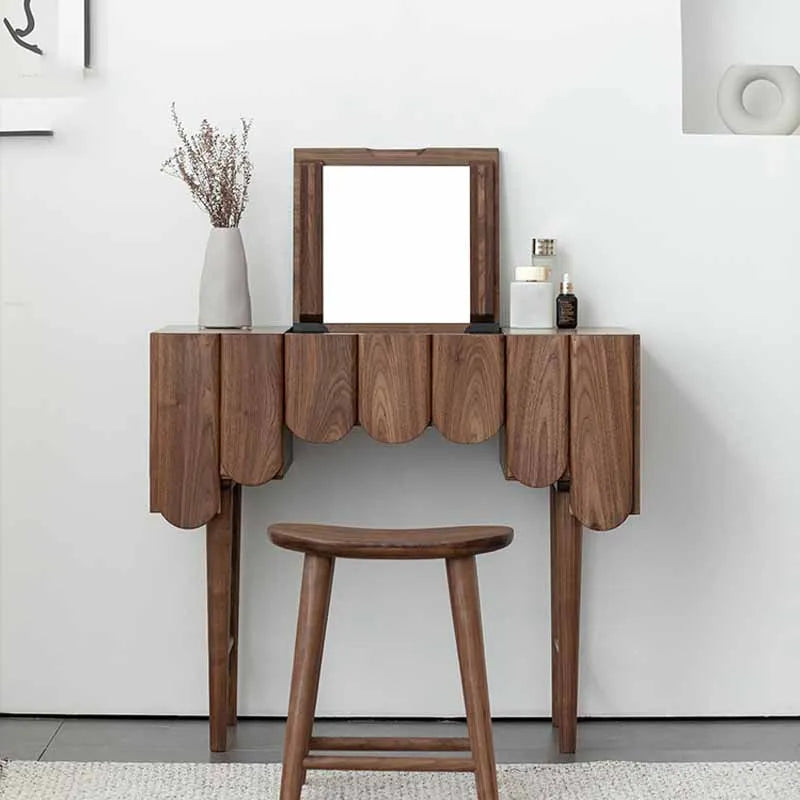 brown stool luxury dresser eithe bedroom girl Large Wooden Hotel Dressing Table Storage Makeup Schminktisch Bedroom Furniture