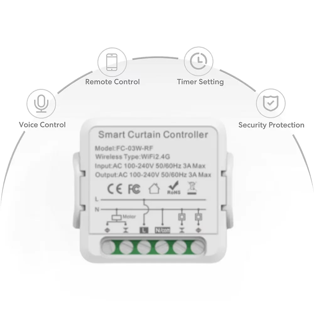 Tuya Smart WiFI/Zigbee RF Curtain Switch Module For Roller Blind Shutter Electric Motor Timing Voice Work With Alexa Google Home