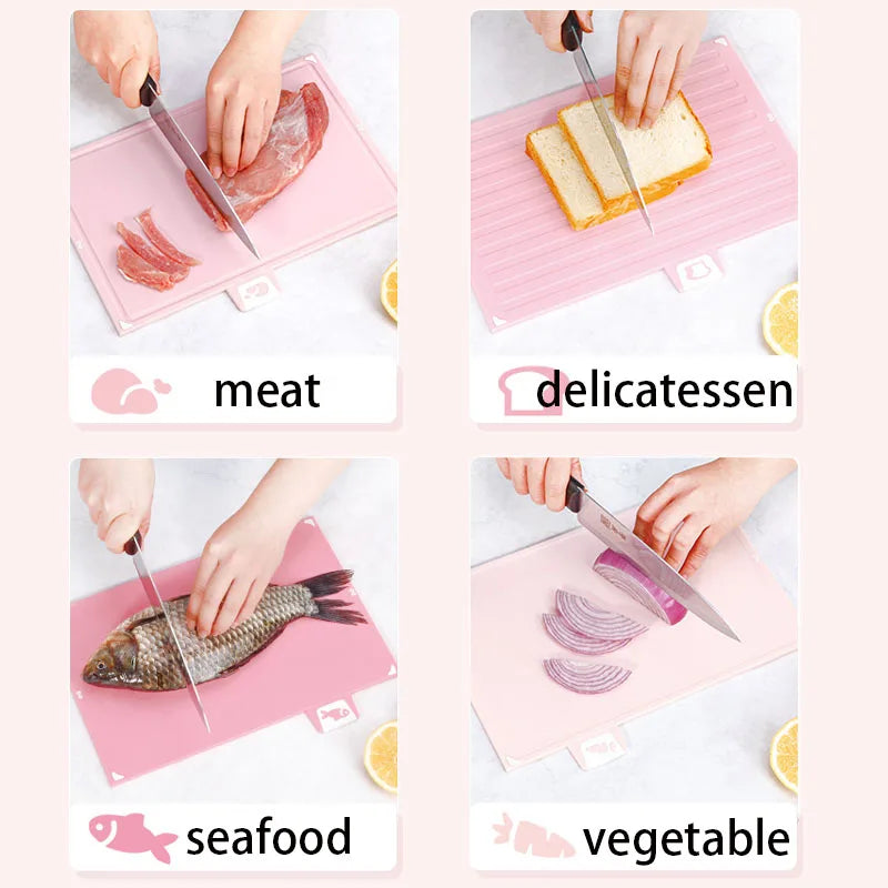 Hello Kitty Anime Girl 4-In-1 Kitchen Cutting Board PP Material with Storage Wholesale Cutting Board Set