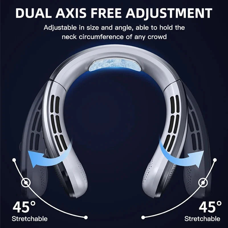 8000mAh Air Cooler USB Hanging Neck Fan Portable Bladeless Mini Rechar