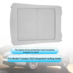 New Retratable Sunshade For Tesla Model Y Juniper 2025 Roof Shade Scroll Original Sun Visor Model 3 Y 2021-2024Pleated Sunscreen