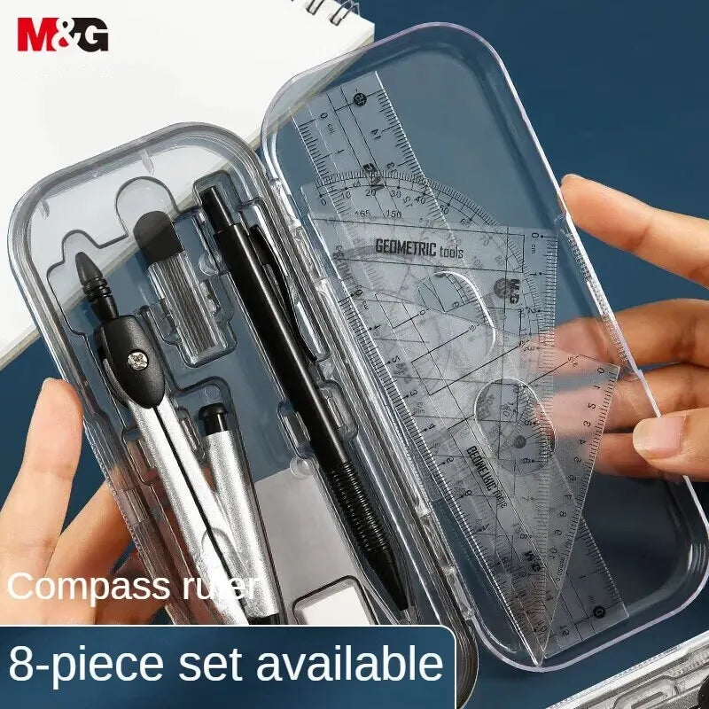 M&G 8-Piece Compass & Ruler Set – Multifunctional Drawing Tools