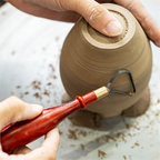 Pottery Repair Tools Tungsten Steel Texture Ring Knife DIY Ceramic Sculpture Scraping Texture Carving Tools,L-Shaped