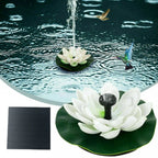 1.2W solar lotus fountain pump, DIY lotus solar fountain, suitable for garden bird bath, pond decoration, water features