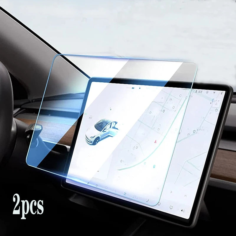 Tempered Glass Screen Protector For Tesla Model 3 Y 2023 2022 2021 Center Control Accessorie Matte HD Film Protection 15 Inch