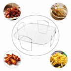 Kitchen Utensils Cook Multiple Foods Air Fryer Grille Suitable For Air Fryers Oven Grill Stainless Steel Stackable Grill