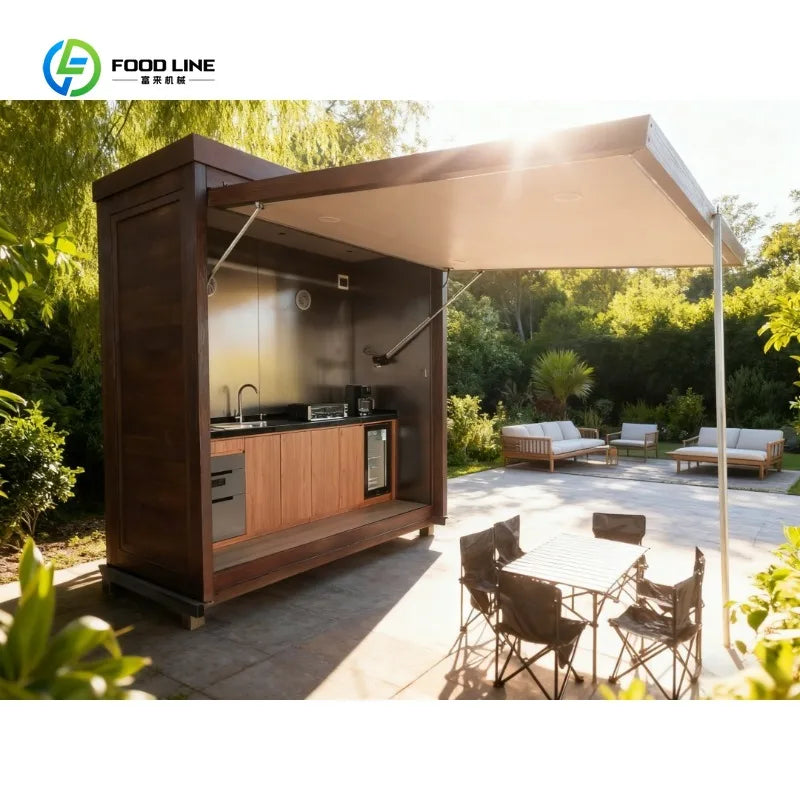 Customized Outdoor Kitchen Set Outdoor Cabinets BBQ Island with Sink Easy To Assemble Weather Resistant for Picnic Party