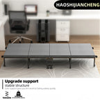 75英寸 Heavy Duty Folding Bed, Thickened Iron Frame, Portable Folding Bed, Lockable Pulley, Suitable for Office Nap, Hospital Ac