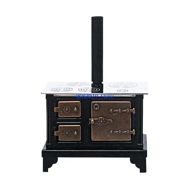 Q0KB Realistic Kitchen Stove Furnishings Set Furniture Play Doll House Decoration