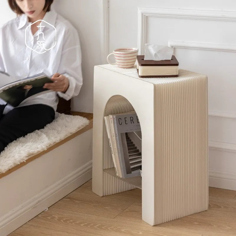 Side Table Side Cabinet Small Coffee Table Light Luxury Home Creative Mini Side Table Bedside Shelf Small Table Furniture Fold
