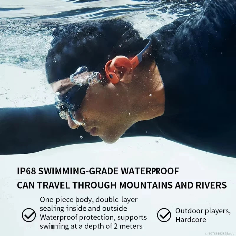 New Arrivals SHOKZ OpenSwim Pro Open-Ear Bone Conduction Bluetooth&MP3 Mode Sport Headphones IP68 Waterproof Swimming Headphones