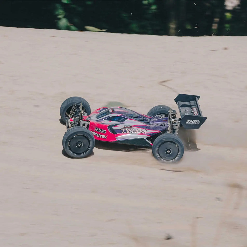 RC Car 1/8 TLR Tuned 4WD Roller Buggy, Pink/Purple, ARA8306