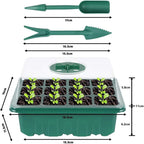 5 Pack Plant Propagators - 12-Cell Seed Trays with Lids, Indoor Gardening Kit for Seed Planting