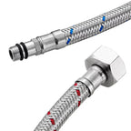 G1/2 G3/8 G9/16 50cm 1 pair Stainless Steel Flexible Plumbing Pipes Cold Hot mixer Faucet Water supply pipe Hoses bathroom part
