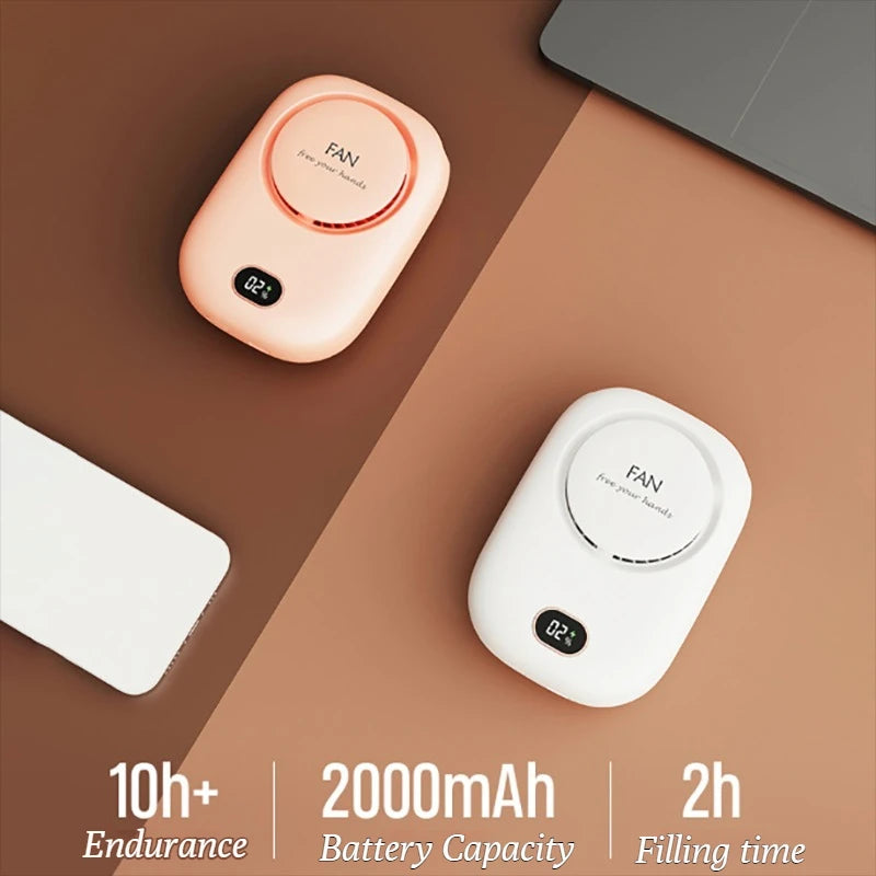 New Cross Border Lazy Neck Fan Bladeless USB Charging Mini Fan with Po
