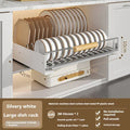 ZEXEF Kitchen Pull-Out Bowl and Dish Rack Cabinet Storage Rack Household Tableware Bowl and Dish Partition Drawer Storage
