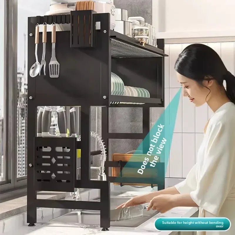 Kitchen Sink Shelf Sink Sink Dust Bowl Storage Cabinet Multifunctional Dish Drain Rack