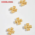 KEDLO Brass Clover Children's Room Personalized Creative Drawers Silver Knobs Minimalist Modern Kitchen Cabinet Gold Handle