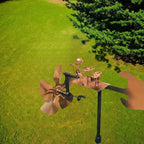 Metal Wind Spinner Metal Drummer Windmill Statue Decorative Wind Power Rock Art Statue for Garden Yard Patio Lawn Porch Backyard