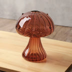 New Hydroponic Flower Bottle Transparent Glass Glass Vase Mushroom Aromatherapy Bottle Flower