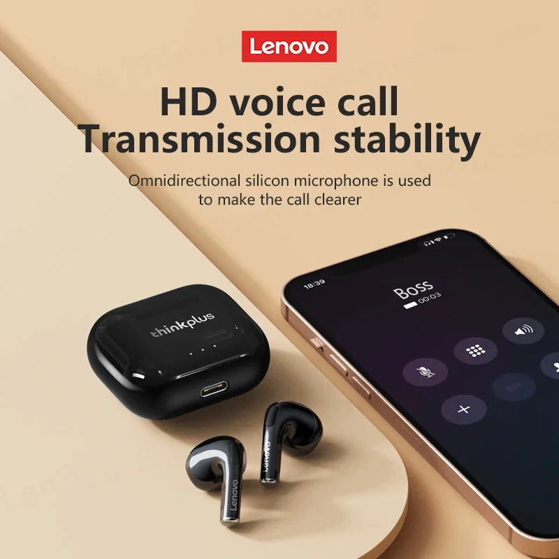 Choice Lenovo LP40 Plus Bluetooth Earphones Wireless Headset Stereo Gaming Sports Earbuds Noise Reduction Headphones With Mic