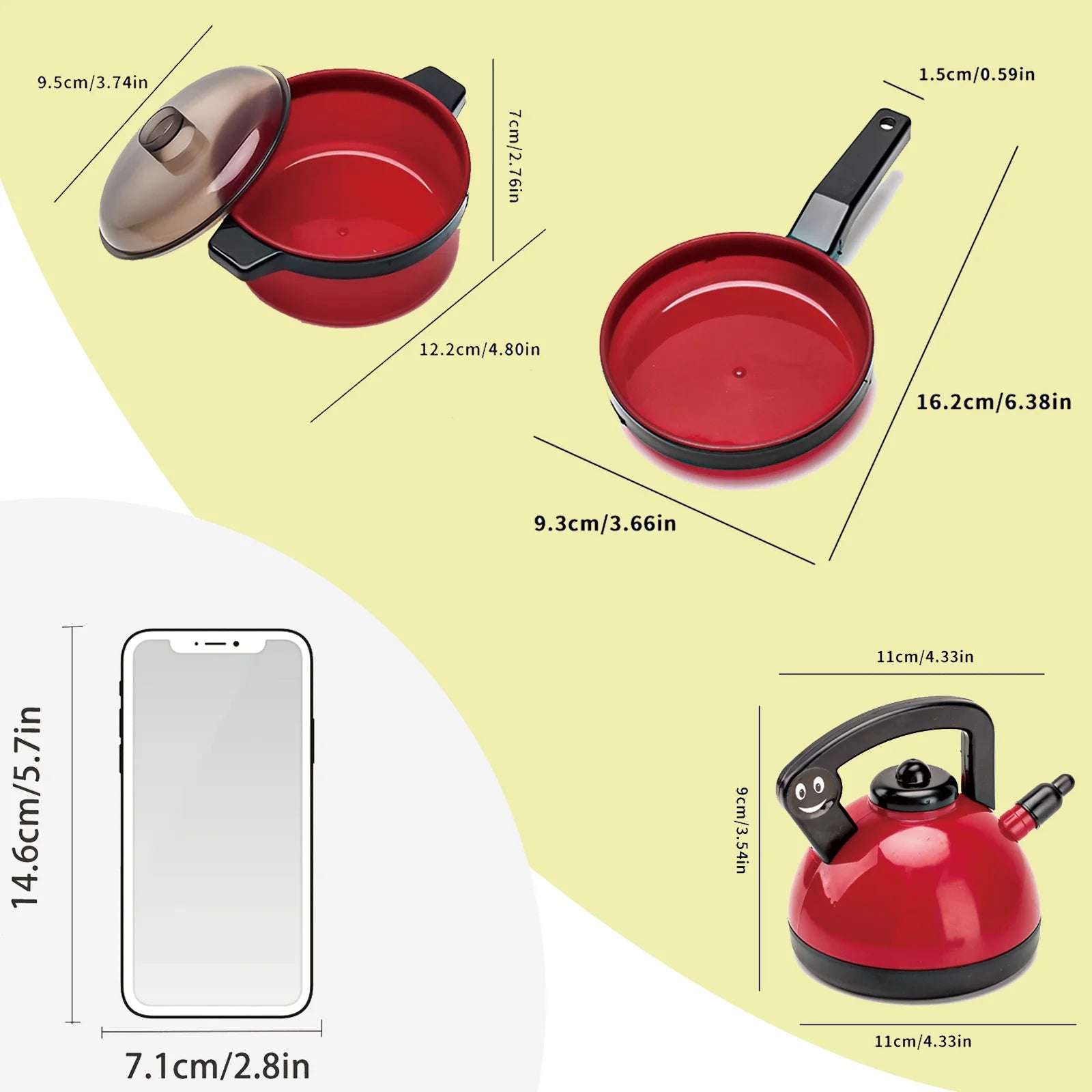 Mini Kids Kitchen Toys Set Pretend Play Cooking Pots Pans Utensils with Play Food Educational Gift for Toddler Boys Girls 3+