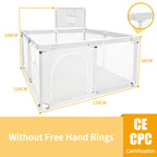 PANGDUBE Baby Playground Playpen for Baby and Toddlers Thicken Steel Pipes & Cloth Baby Fence Play Park Baby Activity Fence