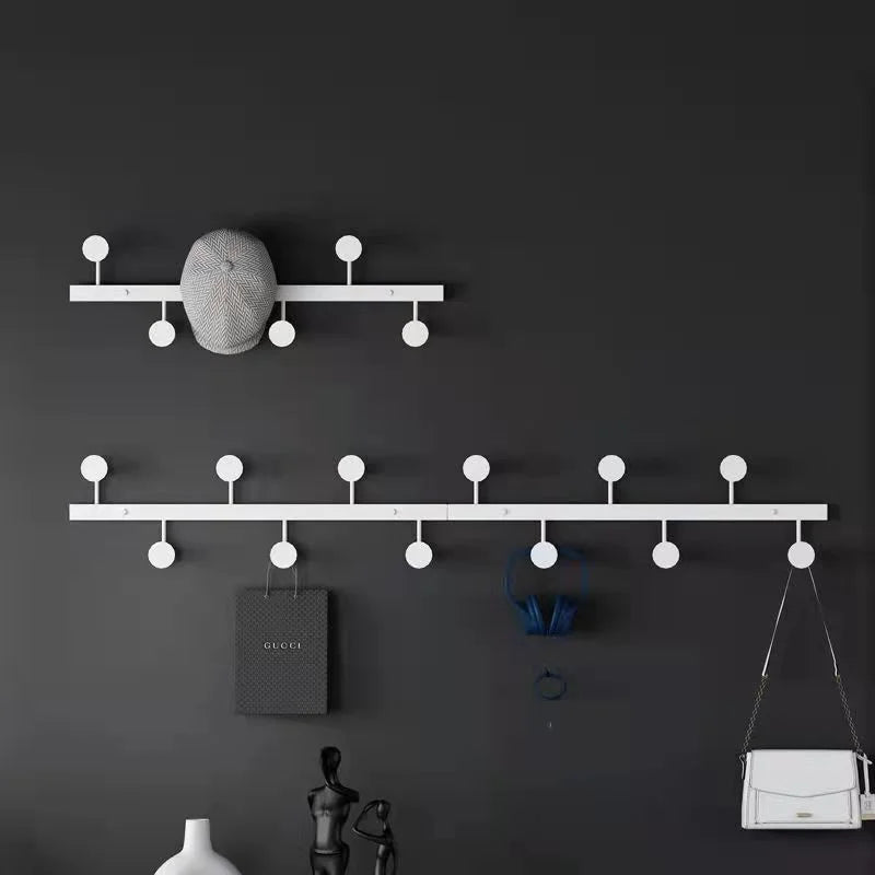 Japanese Style Minimalist Metal 4 Hooks Clothes Hat Rack Wall Hanging Creative Entrance Bedroom Decoration Foyer Hooks Hangers