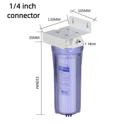 10-inch whole house single-stage water filter pp cotton gradient precipitation kitchen front water purifier 1/41/2'' water inlet