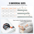 SucceBuy Drawer Side Mount Rails Heavy Duty Full Ball Bearing Extension Steel Track Soft-Close Noiseless Guide Glides 100Lbs
