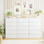 5 Drawer White Dresser, Dresser Tall White Dresser with Large Storage Space, Modern Storage Chest of Drawers