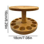 Essential Oils Storage Rack 2Tier Tabletop Display Stand Natural Bamboo Wood Fragrance Oil Shelf for Aromatherapy Bottle Storage
