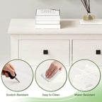 7 Drawer Dresser - Wooden Bedroom Dressers, Storage Drawers Cabinet for Bedroom, Living Room, Farmhouse Chest of Drawers, White