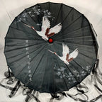 Star Oil Paper Waterproof Beach Umbrella Fan Chinese Dance Performance Lace Umbrella Classical Hanfu Fairy Parasol Paraguas