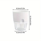 10/5Pcs Self Watering Plastic Flower Pot Double Layer Hydroponics Plants Bonsai Pot Vases Succulent Potted Home Office Decor