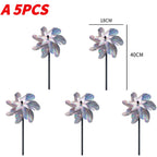 5/10PCS Bird Repeller Reflective Windmill Pinwheel Bird-Scaring Windmill Spinner for Garden Lawn Yard Decor and Keep Birds Away