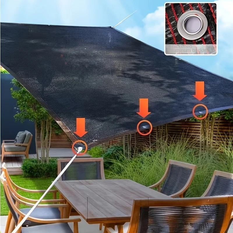 Pet Sunshade and Sunscreen Mesh, Multi-layer Edge Wrapping, Perforated, Thickened, Balcony, Courtyard, Outdoor Shading, Thermal