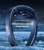 Conditioner Portable Cooling Neck Fan with Large Cooling Pads LED Disp