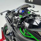 Spray 1:6 Kawasaki Racing Ninja 500 H2R Motorcycle Simulation Sound Light  Fast And Furious Collection Modle car boys Gift