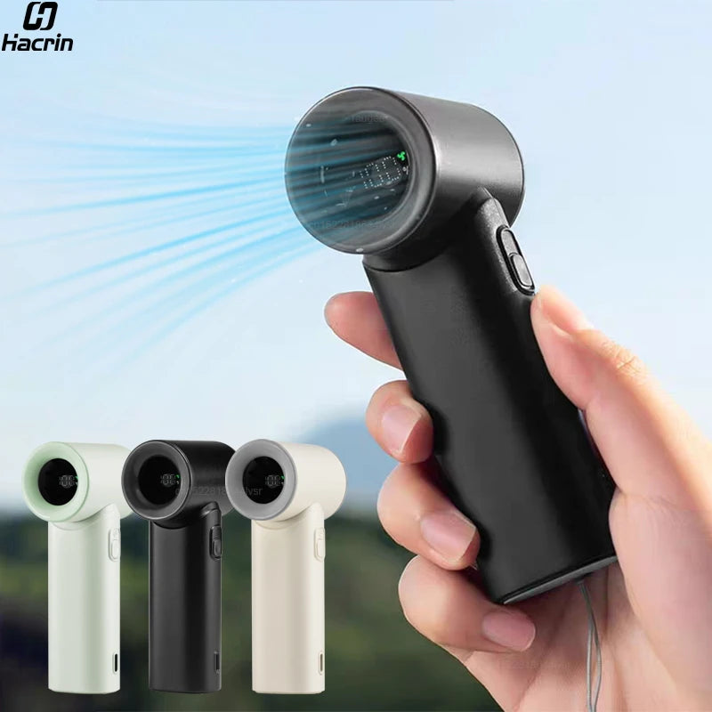 Portable Handheld Turbo Fan Mini Portable Hand Fan 3000mAh Rechargeabl