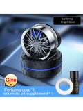 Solar Car Air Freshener Wheel Hub Design Perfume Diffuser Decoration Vehicle Wheel Rotating Air Freshener Vehicle Air Fresheners