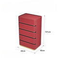 3 4 5 drawers Saddle leather Storage locker household living room drawer cabinet Italian light luxury wood Dressers Furniture
